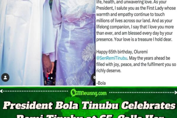 President Tinubu at 65th Birthday Tribute: Nigeria Owes First Lady Remi More Than Many Will Ever Know