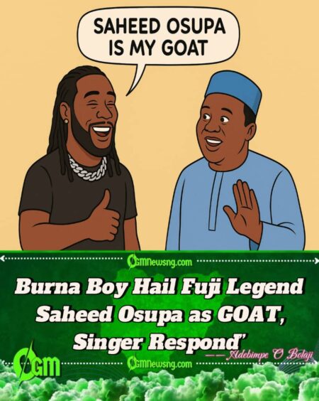 Saheed Osupa Thank Burna Boy After GOAT Recognition Shake Social Media