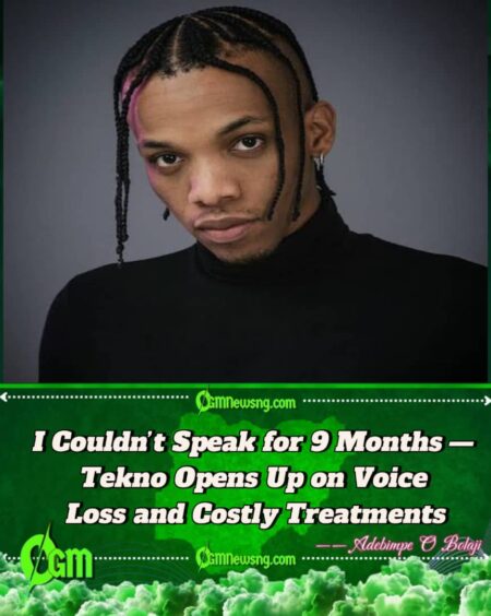 Tekno Narrates Ordeal of Losing His Voice, Spending Millions on Failed Treatments