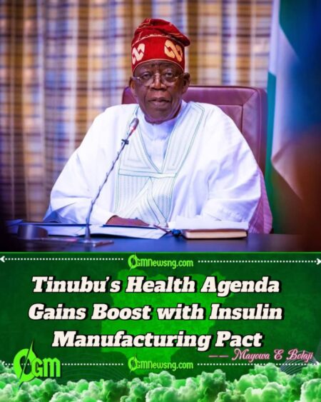 President Bola Ahmed Tinubu Secures Insulin Breakthrough Through China Partnership