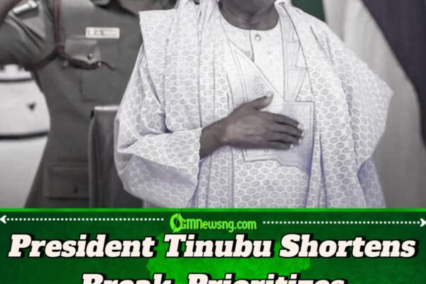 President Tinubu Ends Vacation Early, Returns to Abuja for Official Duties