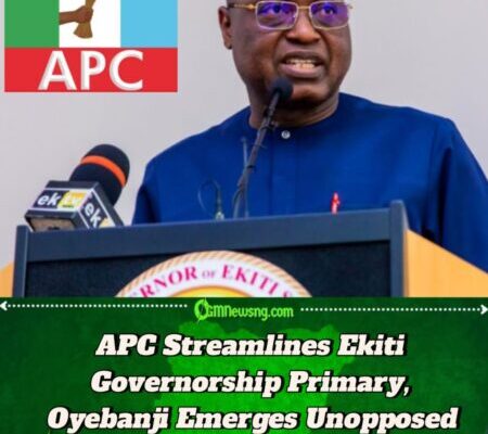 APC Adopts Governor Oyebanji as Consensus Candidate for 2026 Ekiti Governorship Election
