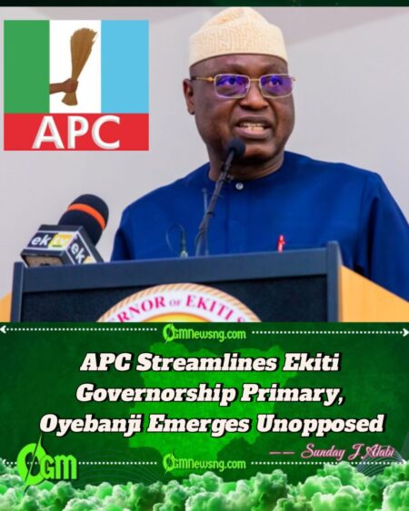 APC Adopts Governor Oyebanji as Consensus Candidate for 2026 Ekiti Governorship Election