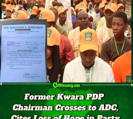 Former Kwara PDP Chairman, Babatunde Mohammed, Defects to ADC After 23 Years of Party Loyalty
