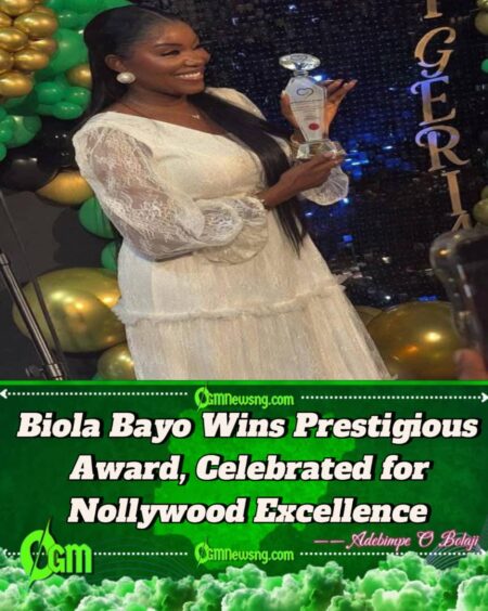 Actress Biola Bayo Receives Recognition for Outstanding Contribution to Film Industry