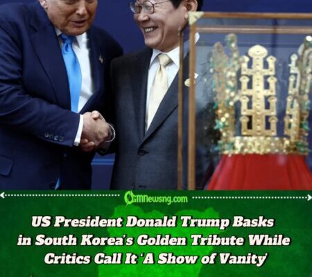 US President Donald Trump’s Golden Crowning in Seoul Sparks Fierce Debate Over America’s Global Image