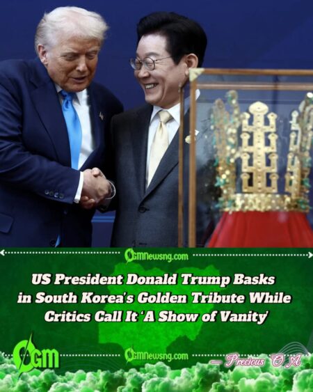 US President Donald Trump’s Golden Crowning in Seoul Sparks Fierce Debate Over America’s Global Image