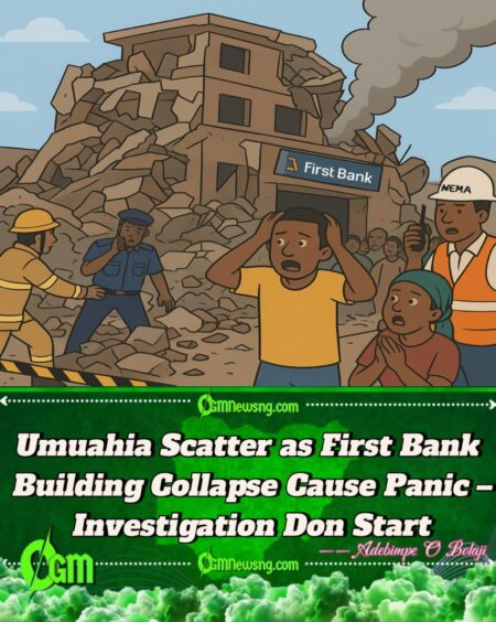 First Bank Building Don Fall for Umuahia – NEMA and Police Don Take Over Scene