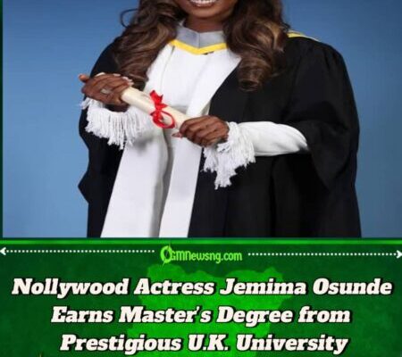 Jemima Osunde Bags Master’s Degree in the U.K. Fans Celebrate Nollywood Star’s Academic Triumph