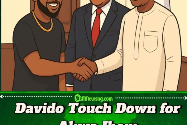 Davido Land for Akwa Ibom – Visits Senate President Akpabio and Gov Umo Eno Ahead Big Concert