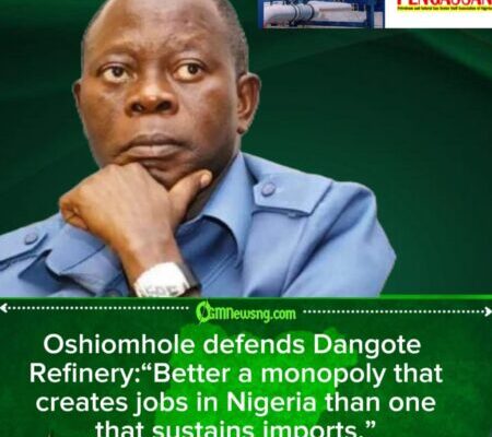 Oshiomhole: Dangote Refinery Monopoly Better Than Import Monopoly