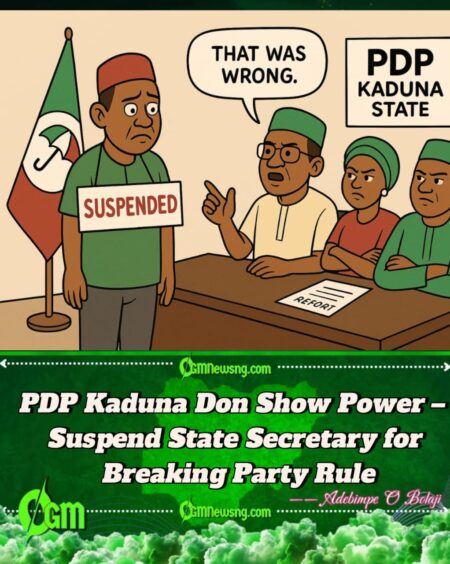 PDP Kaduna Scatter Small as Dem Suspend Secretary for Leaking Party Secret