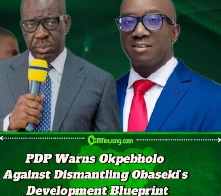 PDP Accuses Okpebholo of Dismantling Obaseki’s Development Legacy in Edo State