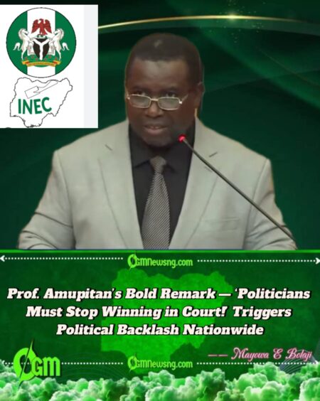 Prof. Amupitan Under Fire — Critics Accuse INEC Chairman of Shifting Blame as He Declares ‘Votes, Not Judges, Should Decide Winners
