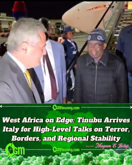 President Bola Tinubu Lands in Rome: Nigeria’s President Joins Global Leaders to Tackle West Africa’s Exploding Security Crisis