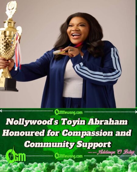 Toyin Abraham Receives Humanitarian Honour, Makes Generous Donation