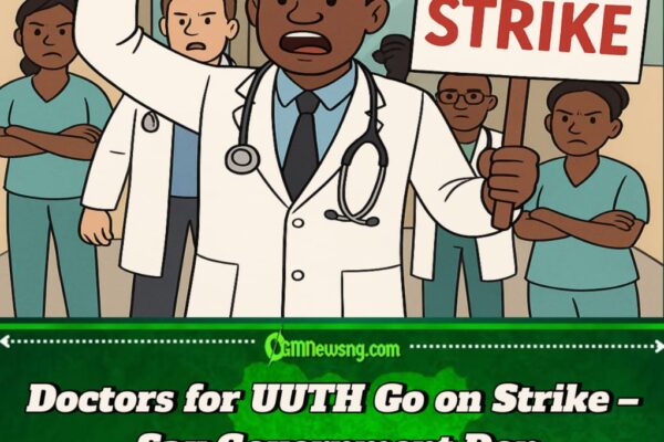 UUTH Resident Doctors Don Begin Seven-Day Warning Strike – Patients Dey Suffer