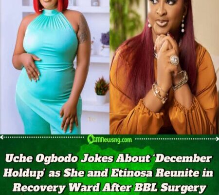 Actress Uche Ogbodo Cracks Fans Up with Hilarious ‘December Holdup’ Joke After BBL Surgery Reunion with Etinosa
