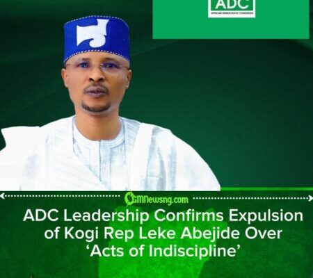 ADC Ratifies Expulsion of Kogi Lawmaker Leke Abejide Amid Escalating Intra-Party Dispute