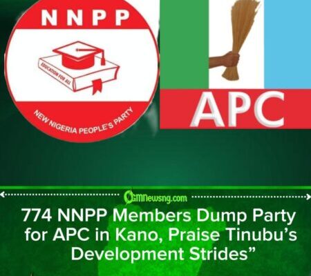 774 NNPP Members Defect to APC in Kano’s Rimin Gado, Hail Tinubu’s Projects