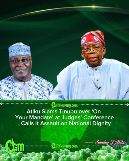 Atiku Faults Tinubu over ‘On Your Mandate’ Anthem at Judges’ Conference