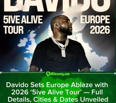 Davido Announces 2026 Europe 5ive Alive Tour — Full Cities, Dates and Afrobeats Takeover Revealed