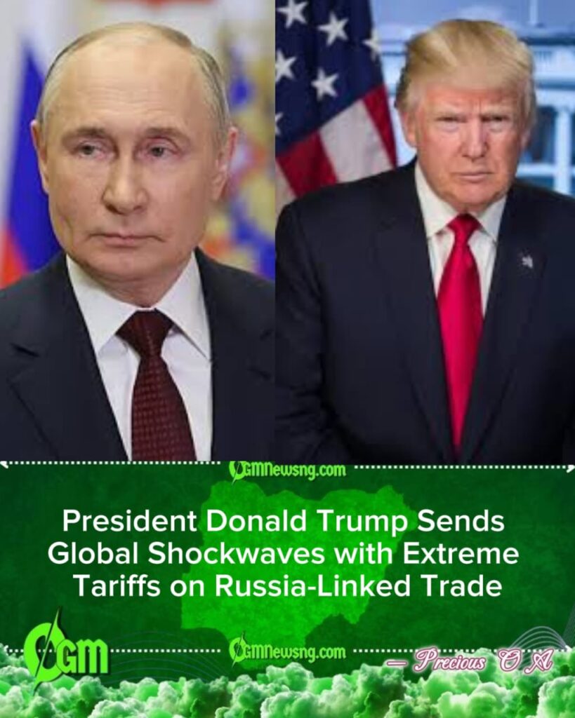 President Donald Trump Unleashes 500 Tariffs On Nations Trading With 
