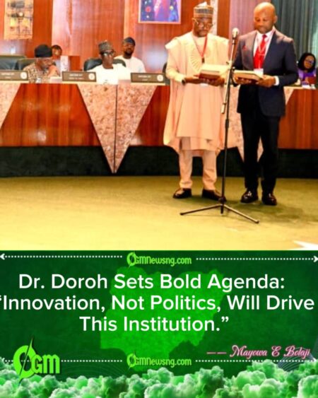 Dr. Doroh Declares a New Era of Competence After Replacing Prof. Nentawe
