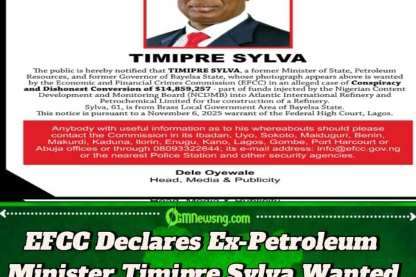 EFCC Declares Ex-Minister Timipre Sylva Wanted Over $14.8 Million Refinery Funds Probe