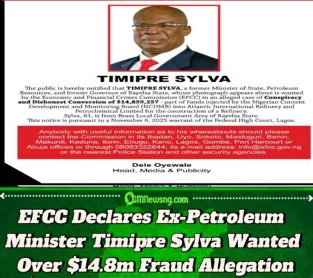 EFCC Declares Ex-Minister Timipre Sylva Wanted Over $14.8 Million Refinery Funds Probe