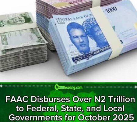 FAAC Shares N2.094 Trillion October Revenue Among Federal, State, and Local Governments