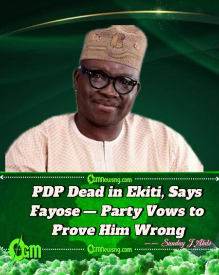 Ekiti 2026: Fayose Declares PDP Moribund, Endorses Oyebanji for Re-Election