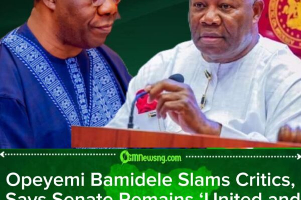 Senate Leader Opeyemi Bamidele: “There’s No Crisis in the Senate — We Stand Firm Behind Akpabio”