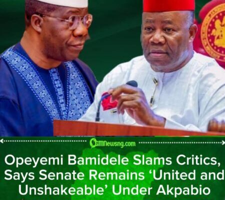 Senate Leader Opeyemi Bamidele: “There’s No Crisis in the Senate — We Stand Firm Behind Akpabio”