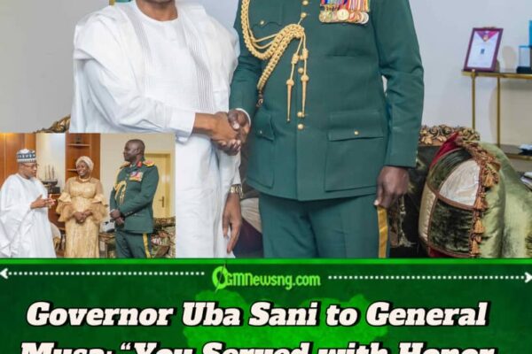 Governor Uba Sani Hails General Musa (retired)— Calls Him Kaduna’s Pride and Symbol of Military Honor