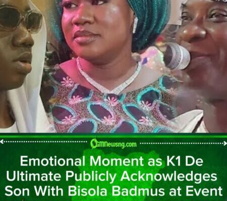 K1 De Ultimate Melts Hearts as He Publicly Acknowledges Son With Bisola Badmus at Event