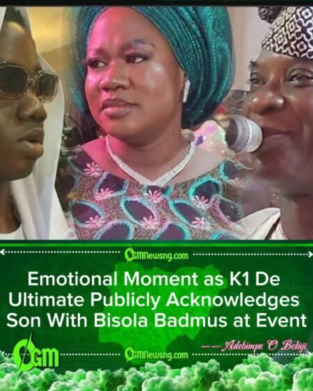 K1 De Ultimate Melts Hearts as He Publicly Acknowledges Son With Bisola Badmus at Event