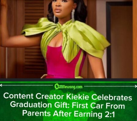 Kiekie Receives First Car From Parents After Graduating With 2:1 — Content Creator Shares Joyful Moment