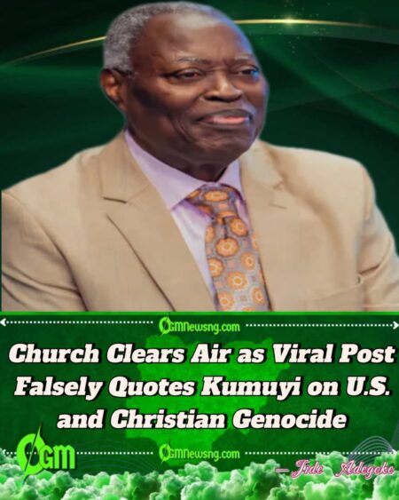 Church Refutes Viral Claims on Kumuyi’s Alleged Anti-U.S. Comments