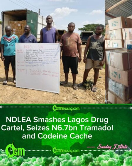 NDLEA Arrests Alleged Drug Baron, Five Others as Operatives Uncover N6.7bn Illicit Drug Warehouse in Lagos