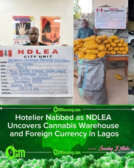Wanted Drug Baron Arrested as NDLEA Uncovers Massive Drug Shipments and Foreign Currency in Lagos Hideout