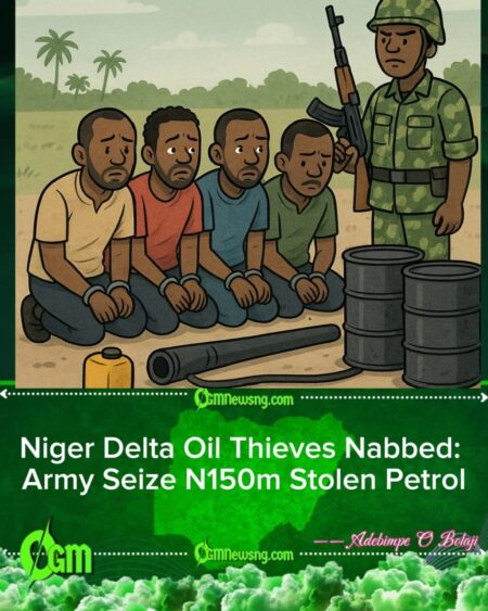 Nigerian Army Nab Oil Thieves for Niger Delta, Recover N150m Stolen Petrol