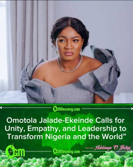 Omotola Jalade-Ekeinde Urges Unity, Compassion, and Positive Change for Nigeria and the World