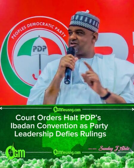 Fresh Crisis Rocks PDP as Courts Halt Ibadan Convention Amid Leadership Defiance