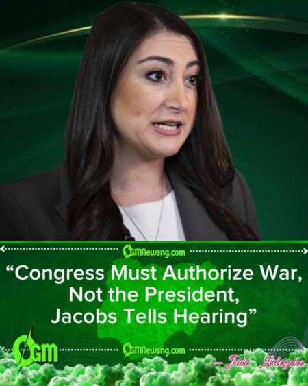 US Rep Sara Jacobs Says Congress Has Not Authorized Use of Force in Nigeria, Calls Trump’s Threat “Reckless”