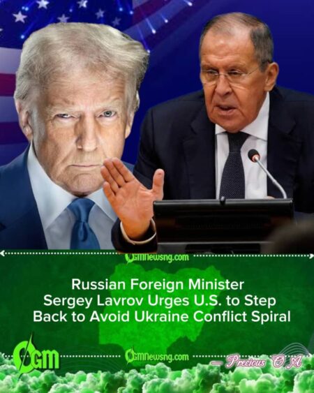 Russian Foreign Minister Sergey Lavrov Says U.S. Should Delay Any Escalation in Ukraine