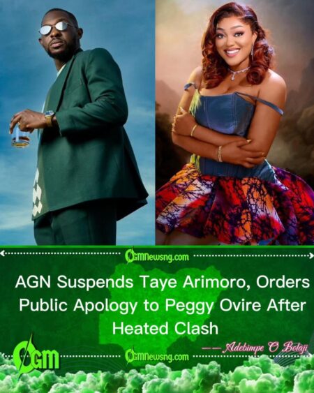 AGN Suspends Taye Arimoro, Orders Public Apology to Peggy Ovire After Heated Nollywood Clash