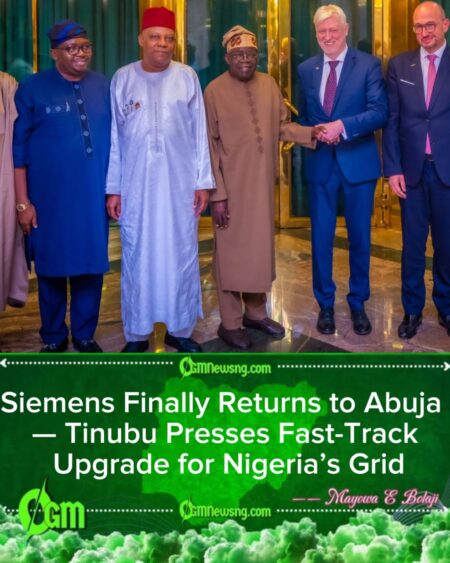 President Bola Tinubu Drags Siemens Back to the Table — Vows to End Nigeria’s Power Failure