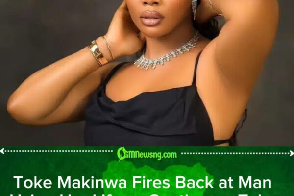 Toke Makinwa Fires Back at Man Who Used Her as a Cautionary Tale and Questioned Her Daughter’s Paternity