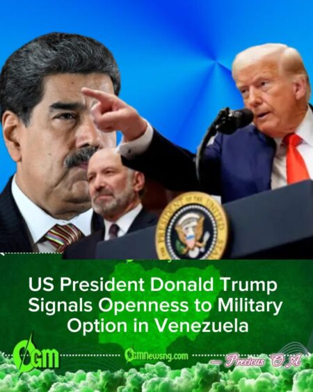 US President Donald Trump Leaves Door Open for U.S. Intervention in Venezuela